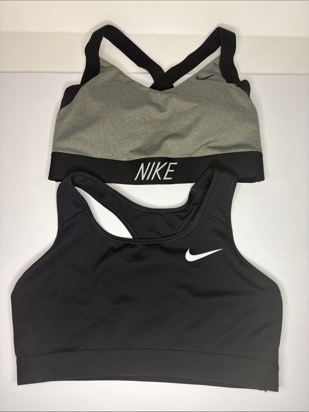 Nike Black and Charcoal Women's Two-Pack Sports Bras